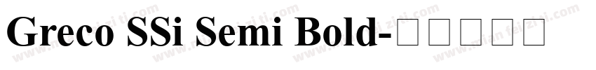 Greco SSi Semi Bold字体转换